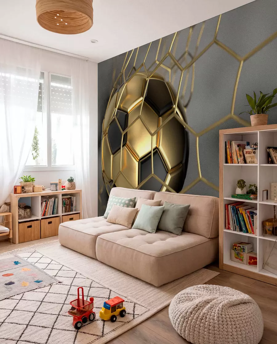 Fotobehang Gouden doelpunt III u73010d3