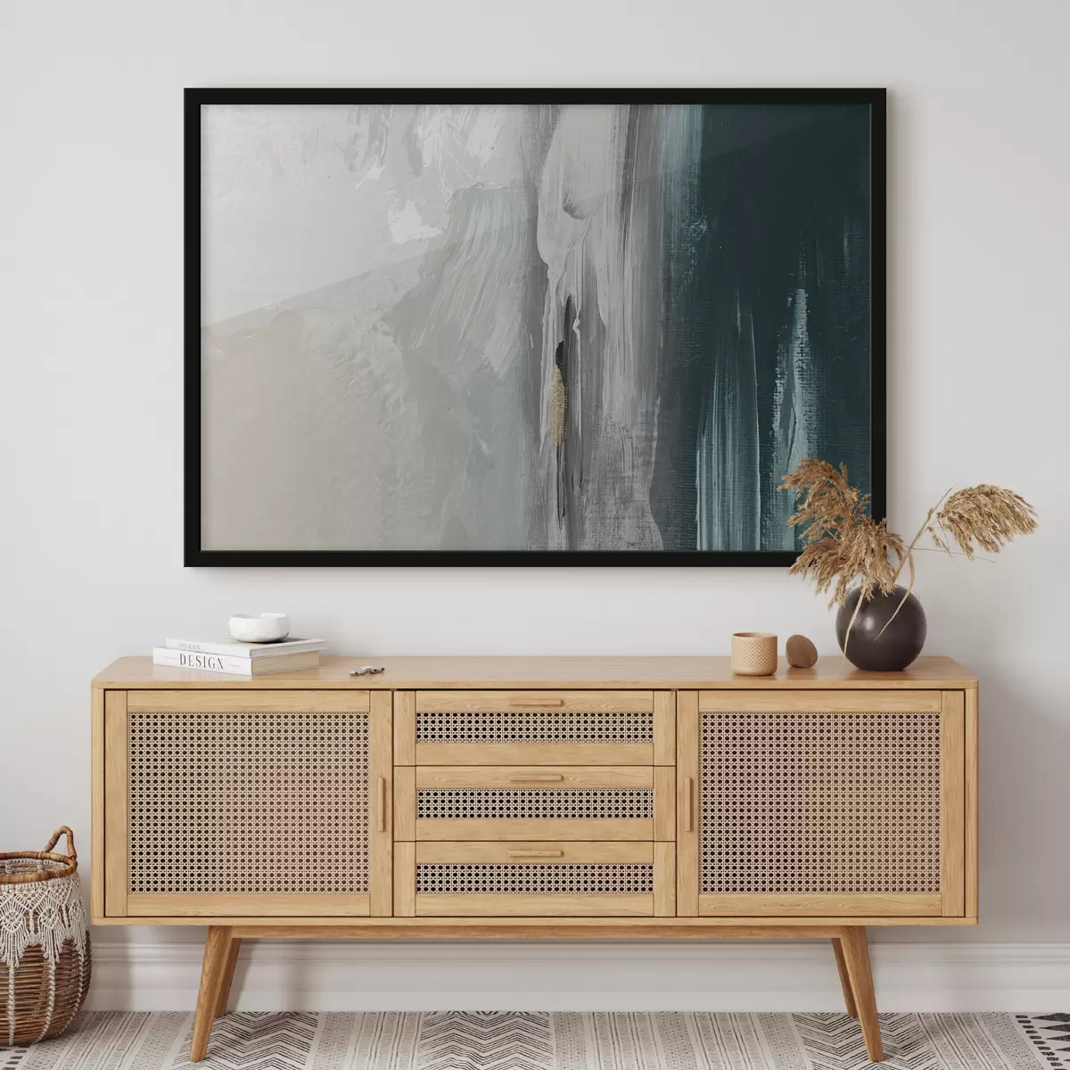 Affiche Trait abstrait dans des tons apaisants f37158