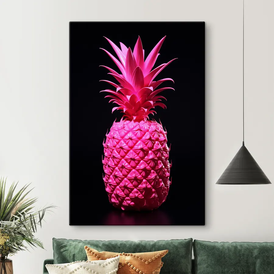  Peintures Ananas rose vif en vitrine s37260