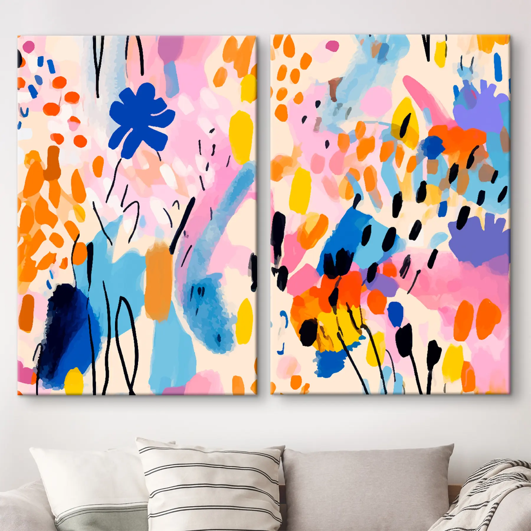  Peintures Des couleurs vives qui dansent en harmonie m00268