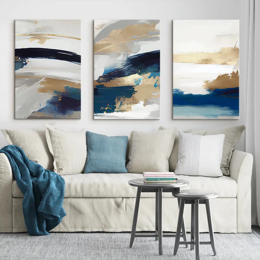 Papier peint photo Abstraction gris-bleu m00269