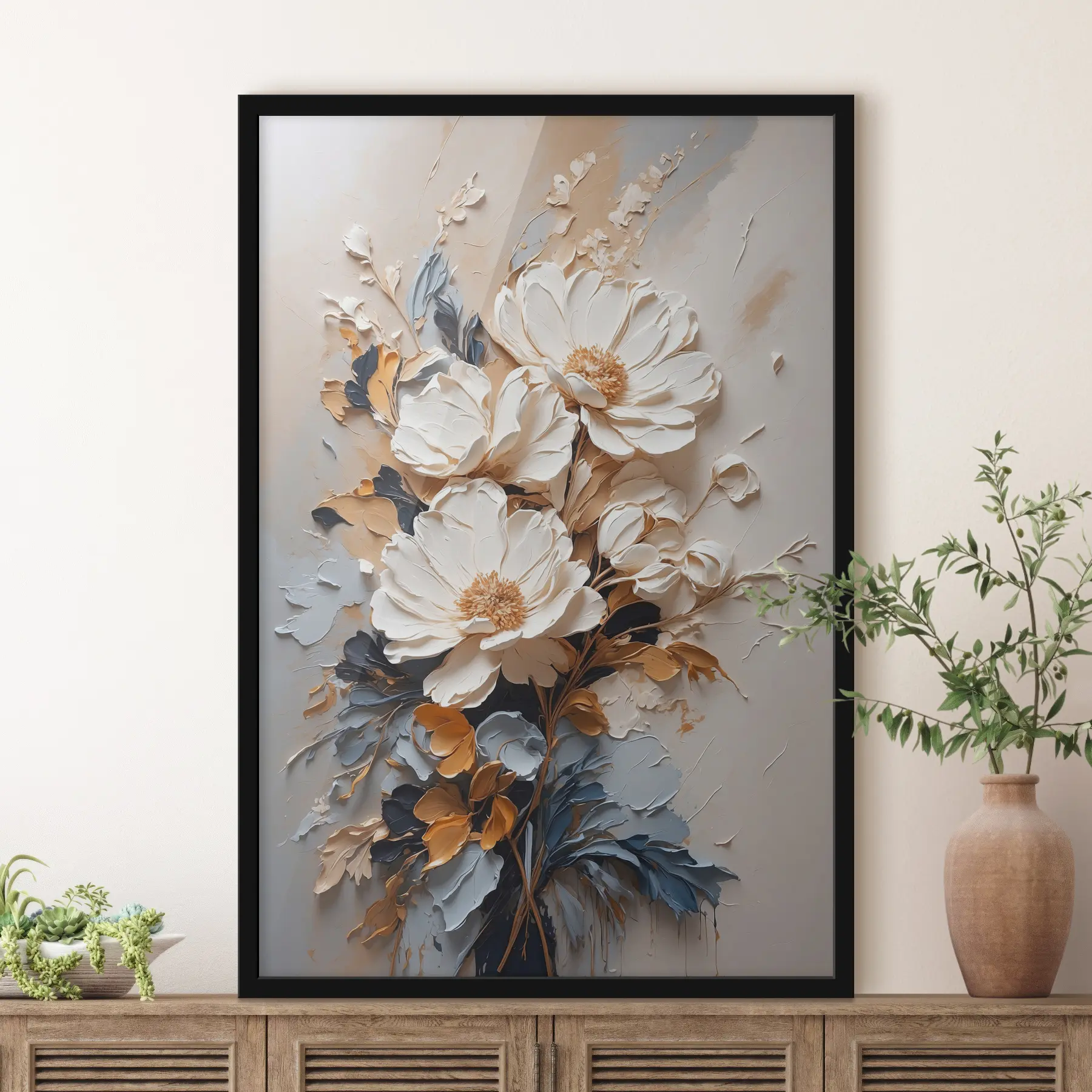 Fotobehang Elegante bloemen in zachte tinten f37327