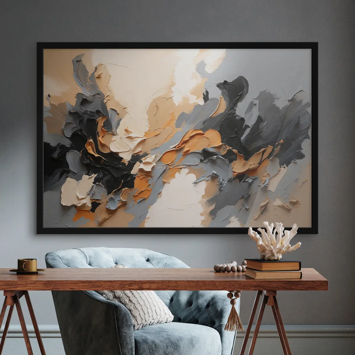 Affiche Vagues abstraites de couleur et de texture f37328