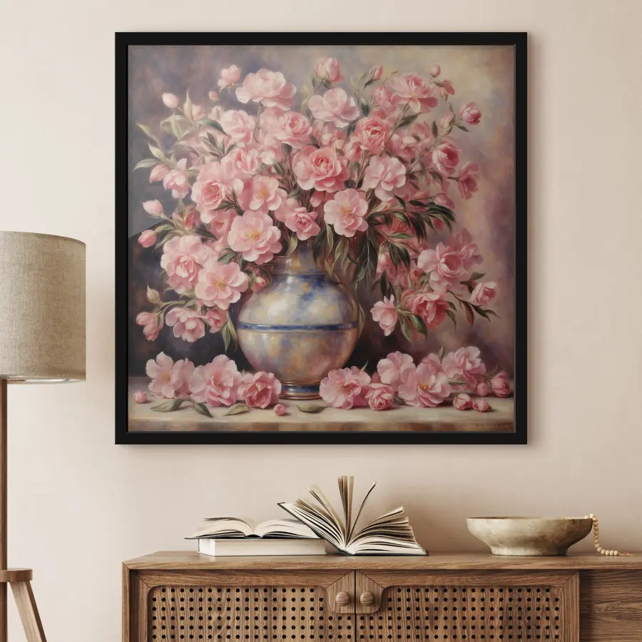 Papier peint photo Bouquet rose dans le style d'Auguste Renoir. f37438