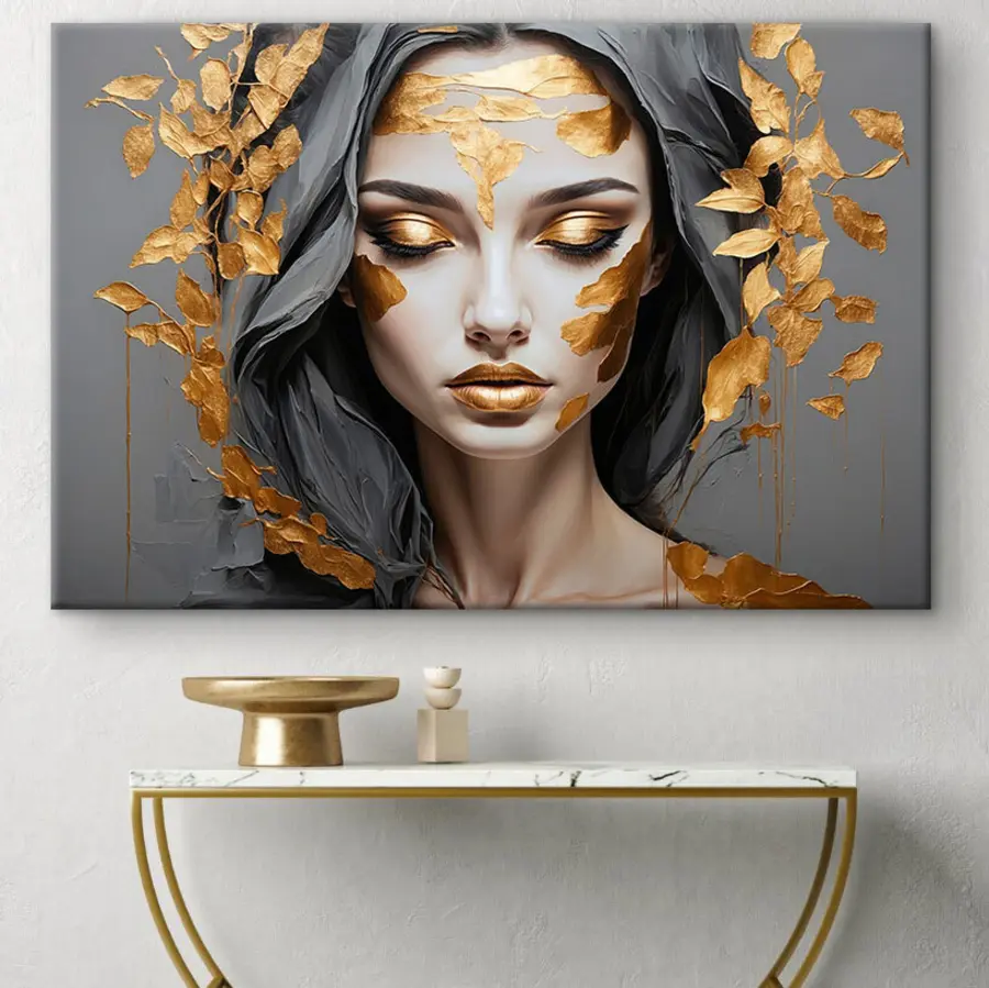  Peintures Une belle femme recouverte de peinture s37326