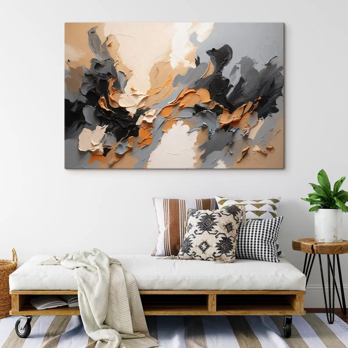  Peintures Des tourbillons dynamiques de couleurs terreuses s37328