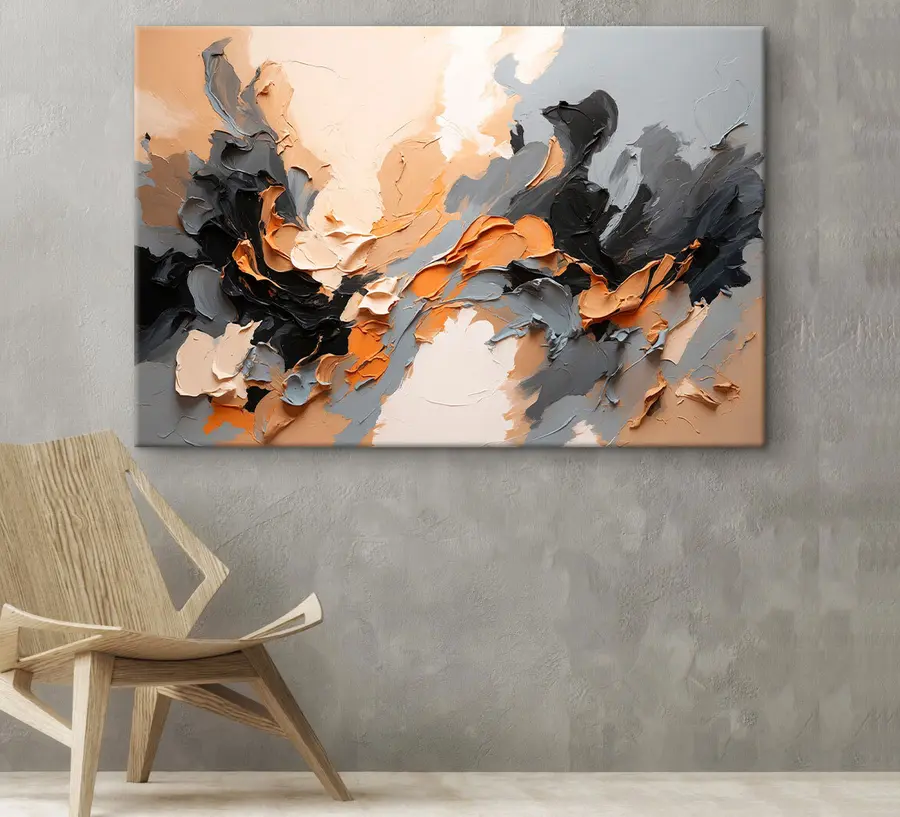  Peintures Des tourbillons dynamiques de couleurs terreuses s37328