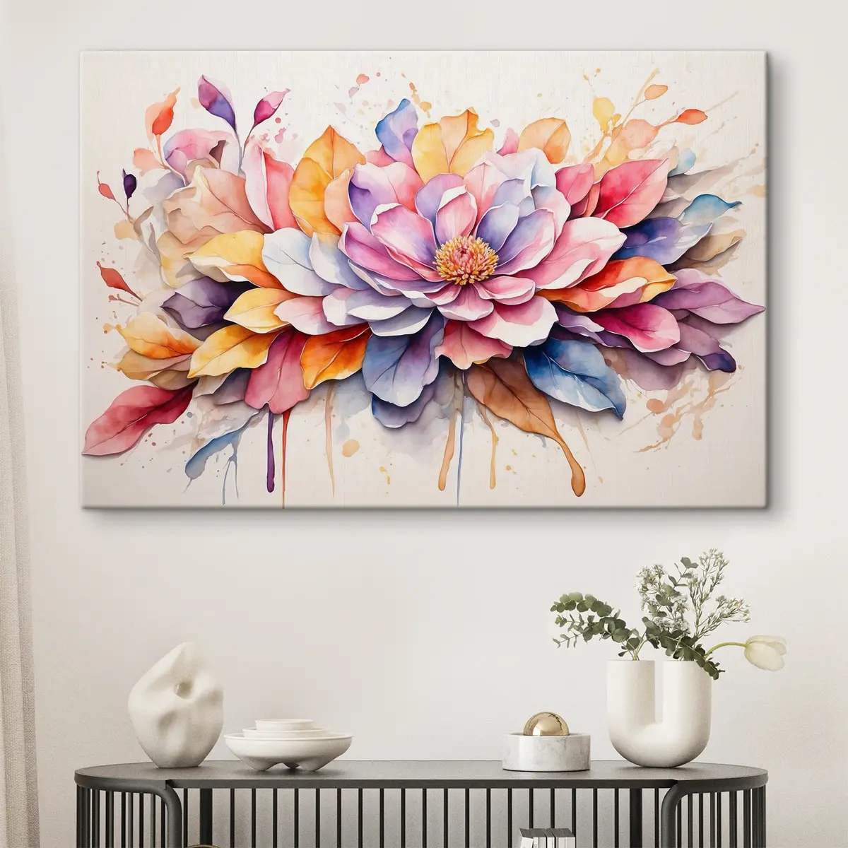  Peintures Pétales vibrants dans l'élégance de l'aquarelle s37333