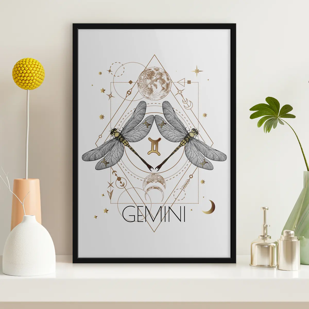 Poster Mystiek ontwerp voor Gemini-liefhebbers f36515