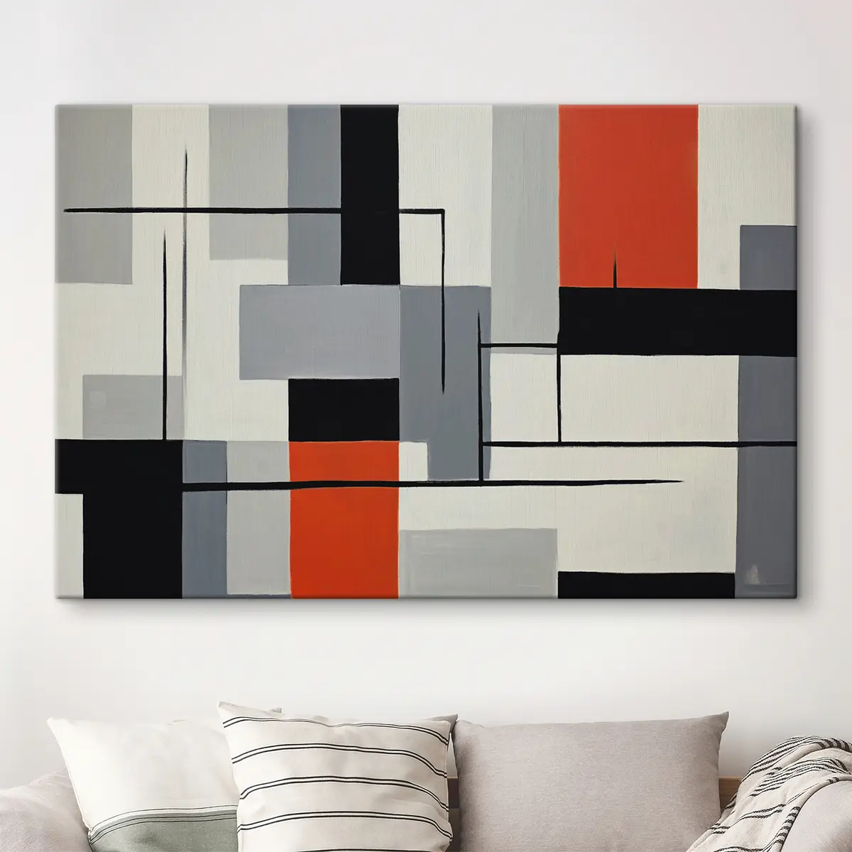  Schilderijen Abstracte compositie met contrasterende kleuren s37278