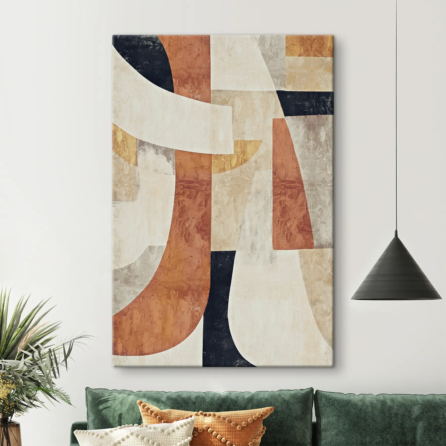  Peintures Formes abstraites dans des tons chauds s37284