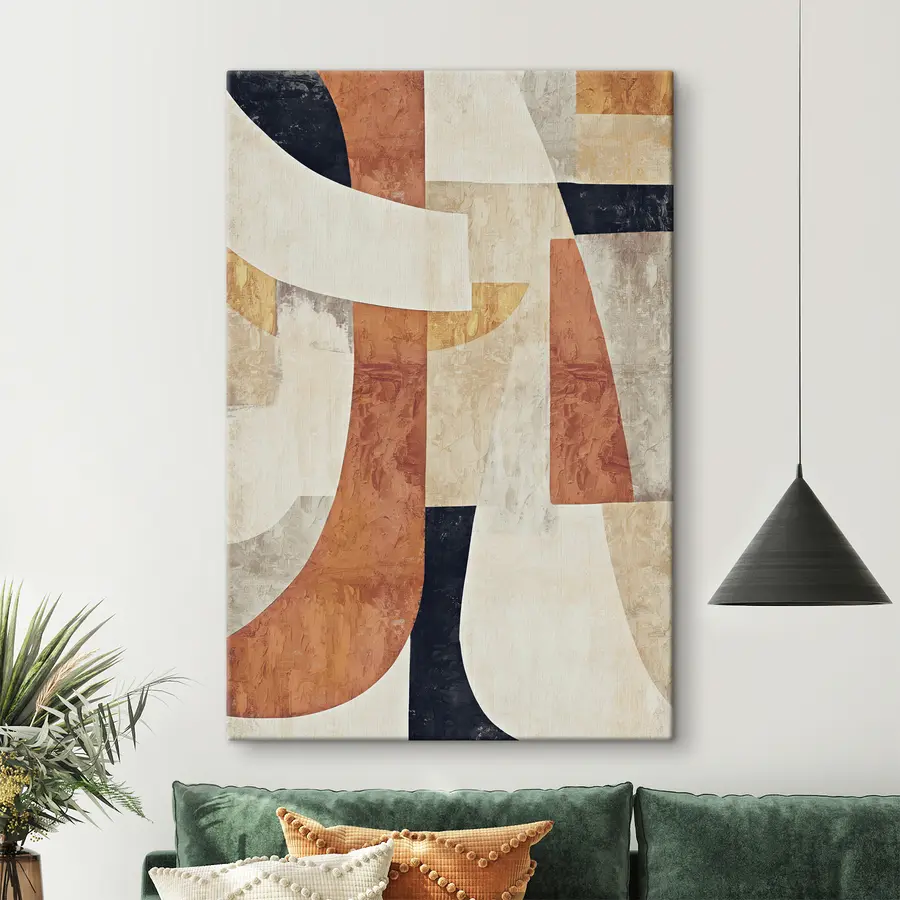  Peintures Formes abstraites dans des tons chauds s37284