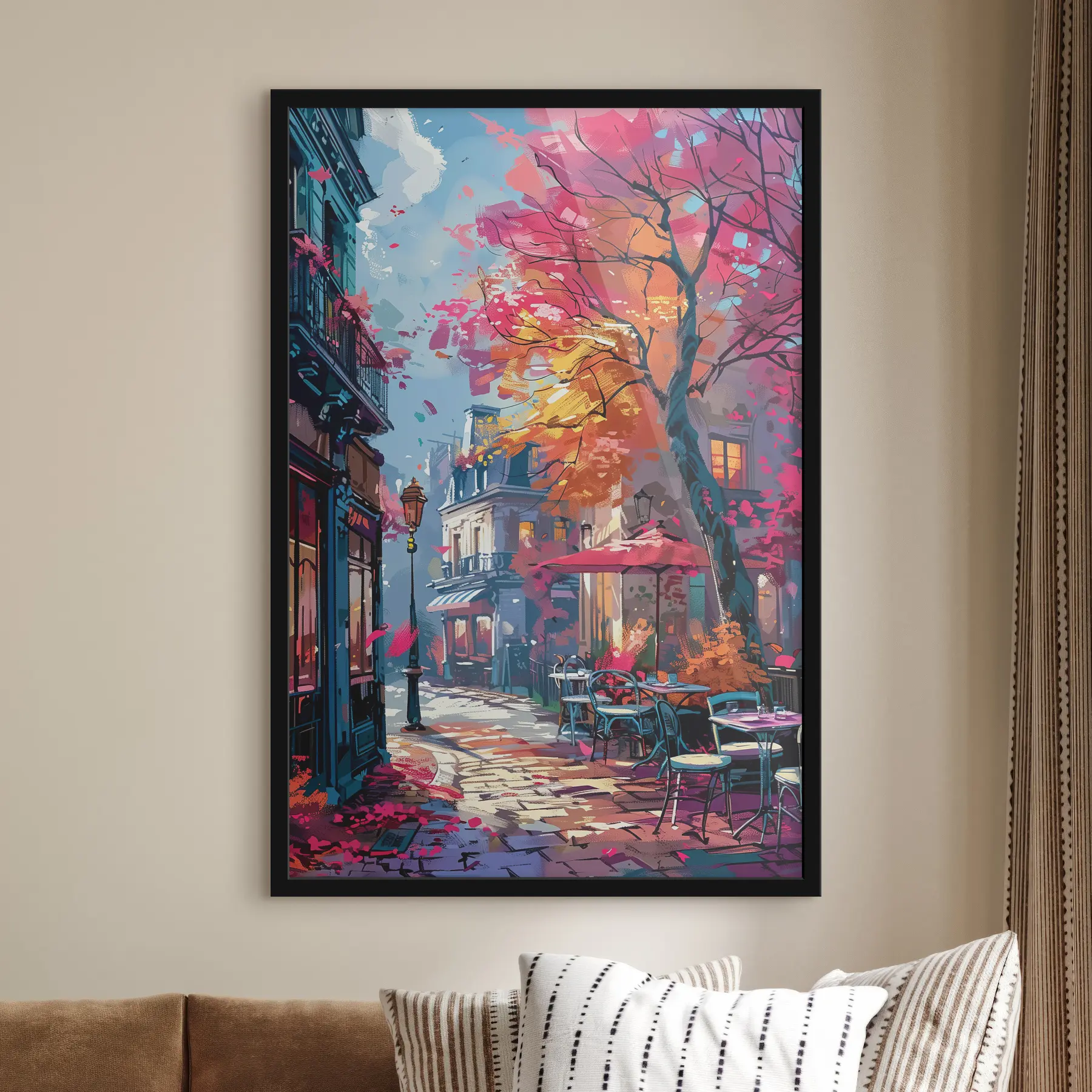 Fotobehang Het charmante herfsttafereel ontvouwt zich prachtig f37459