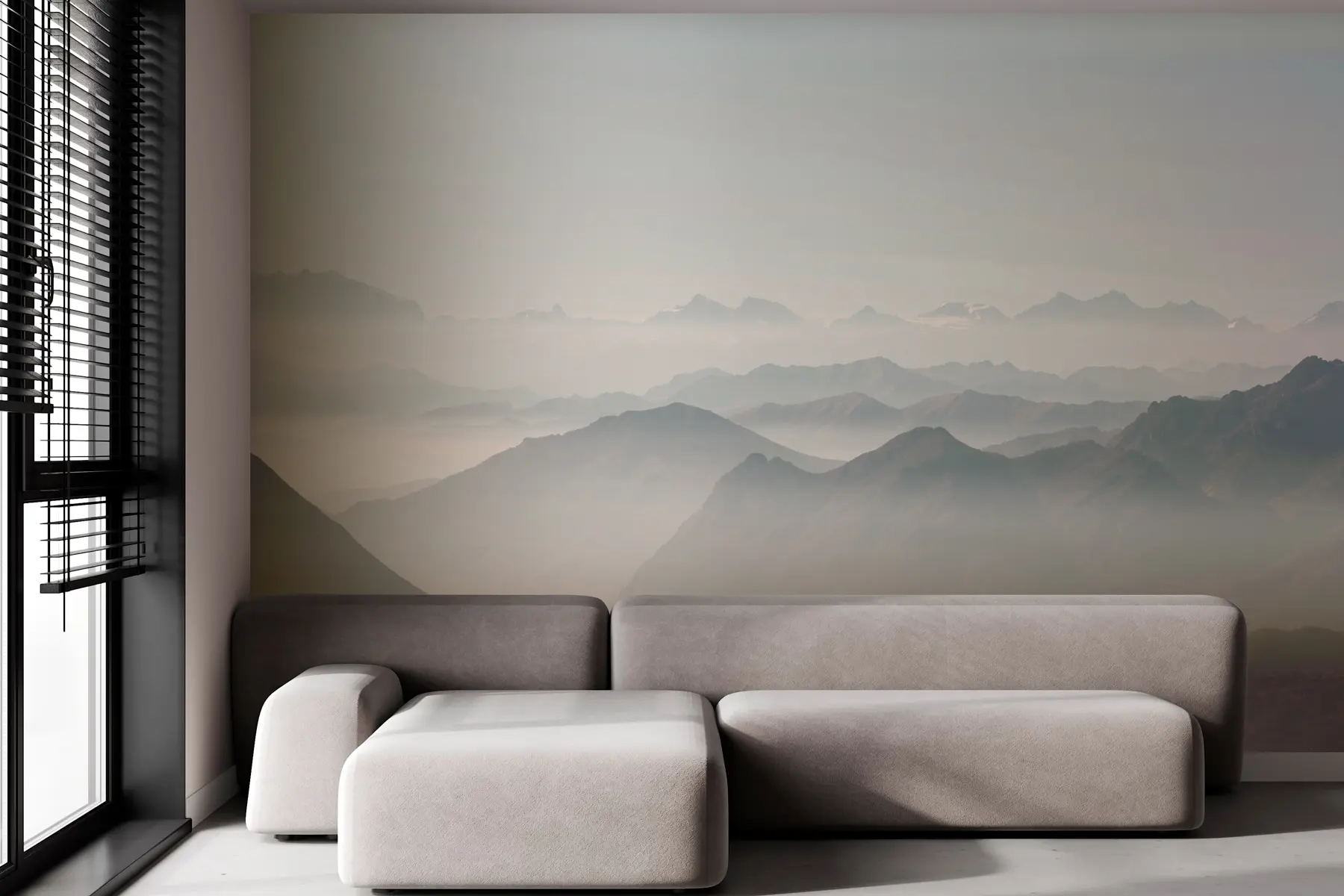 Fotobehang Landschap van duinen en bergen u99719