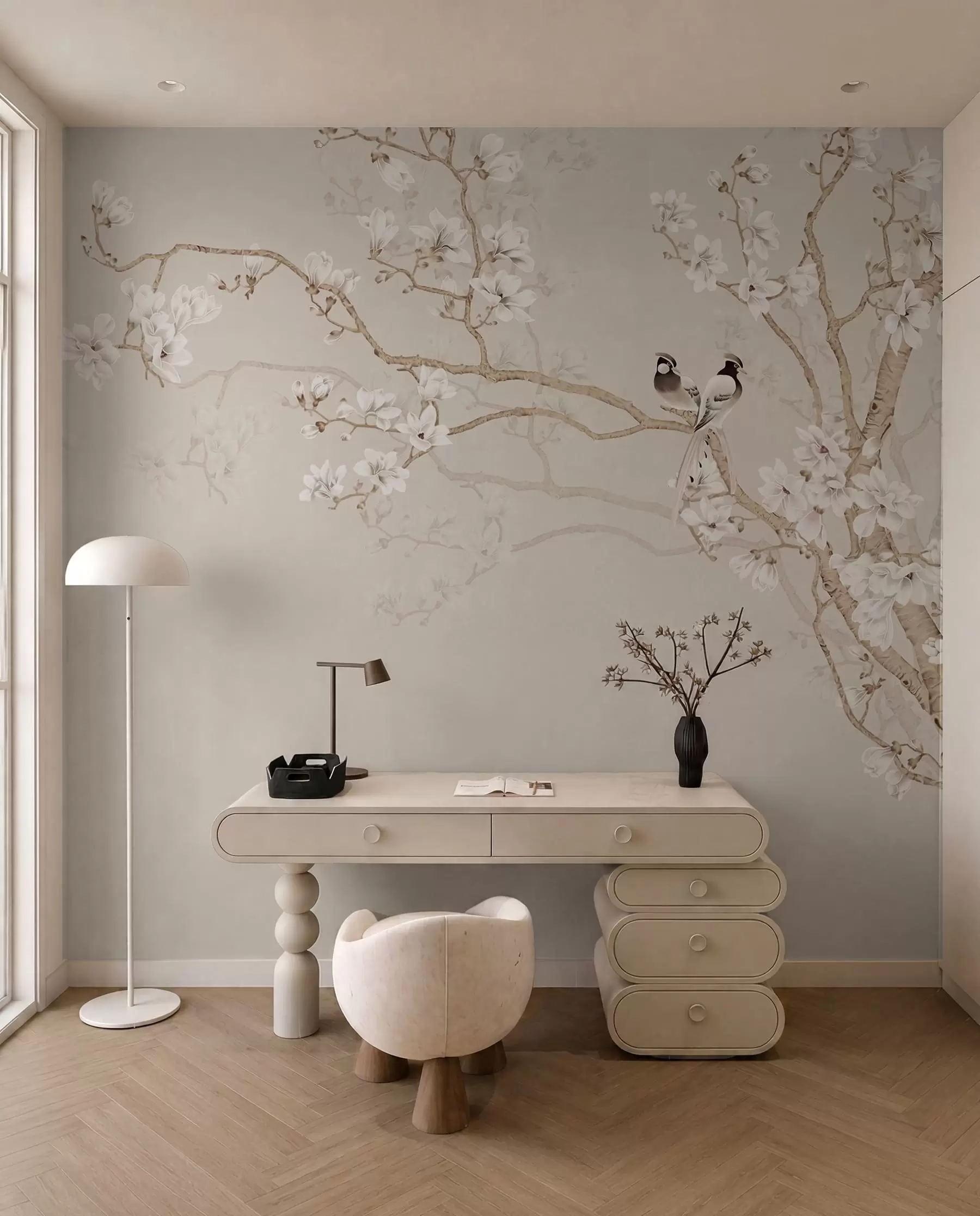 Fotobehang Magnoliaboom in de tuin u25842d1