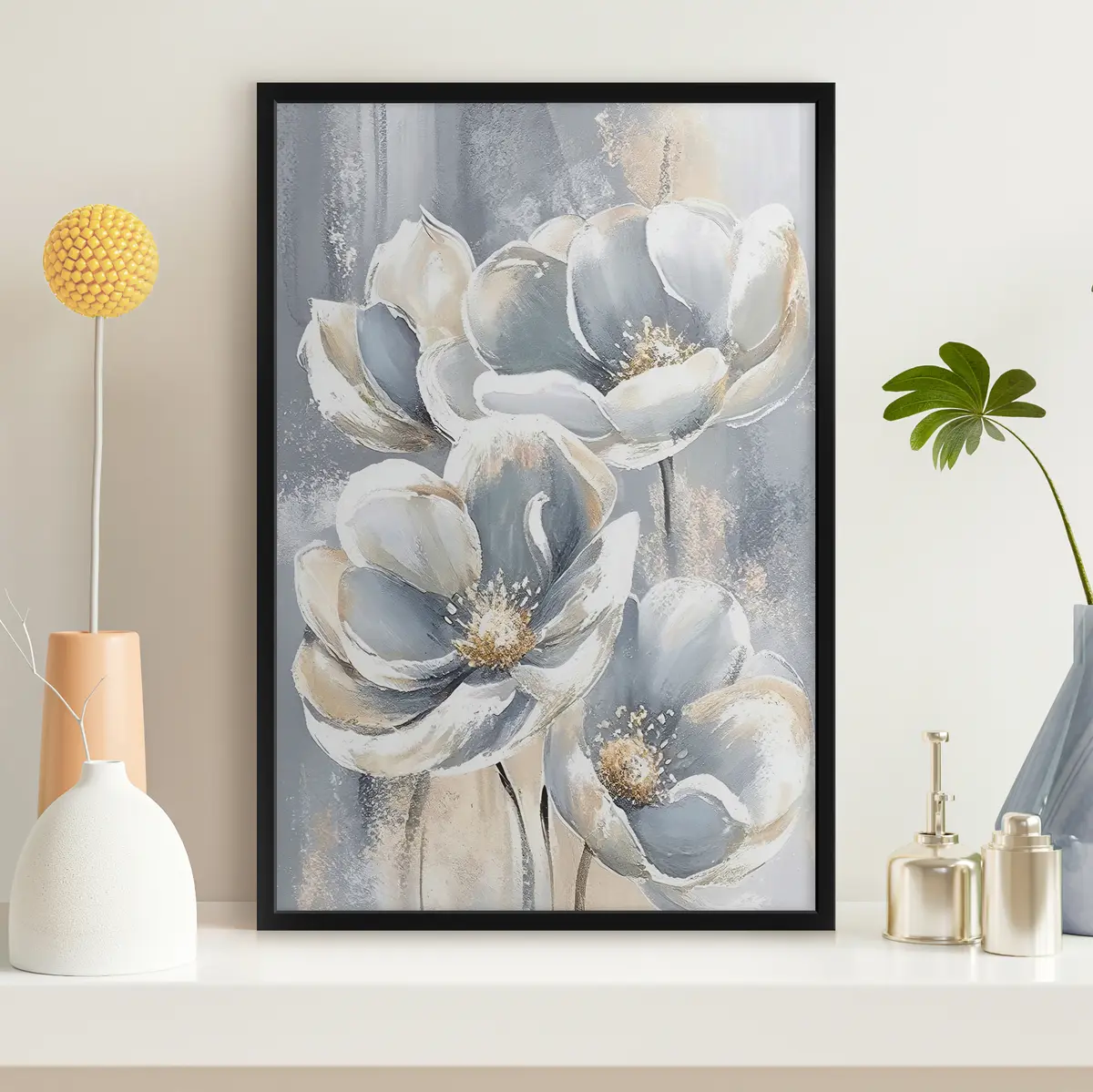 Affiche Fleurs élégantes aux tons sereins f37144