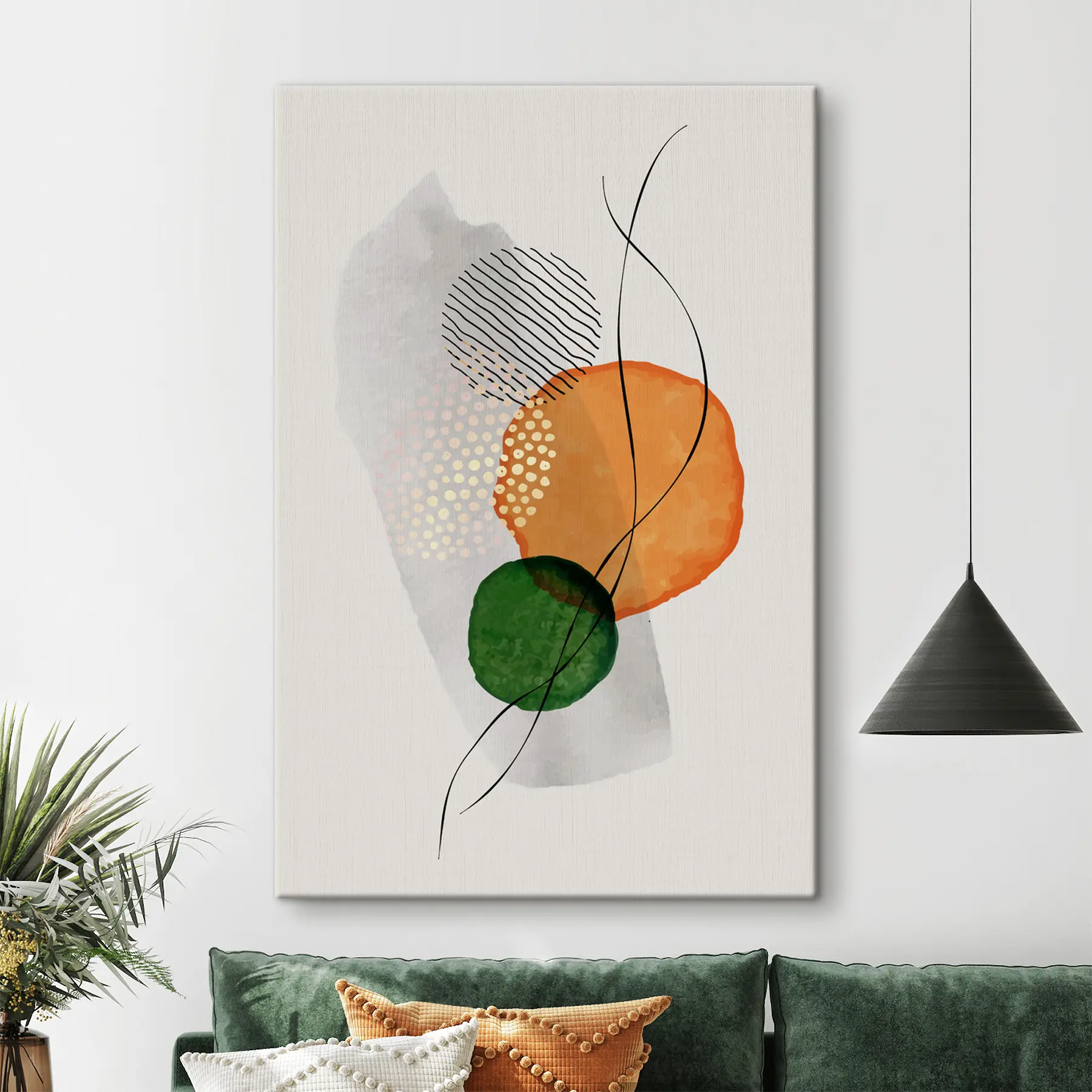 Papier peint photo Formes abstraites dans des couleurs harmonieuses s35932